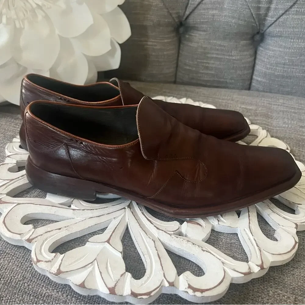 Oliver Sweeney Brown Leather Loafers Shoes Men’s 8